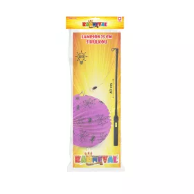 Lampion Halloween pavouci 25 cm se svítící hůlkou 40 cm RAPPA