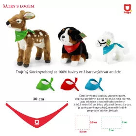 Samostatně NEPRODEJNÉ - šátek pro plyš zelený RAPPA