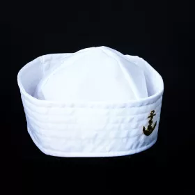 Čepice námořník bílá s kotvou pro dospělé RAPPA