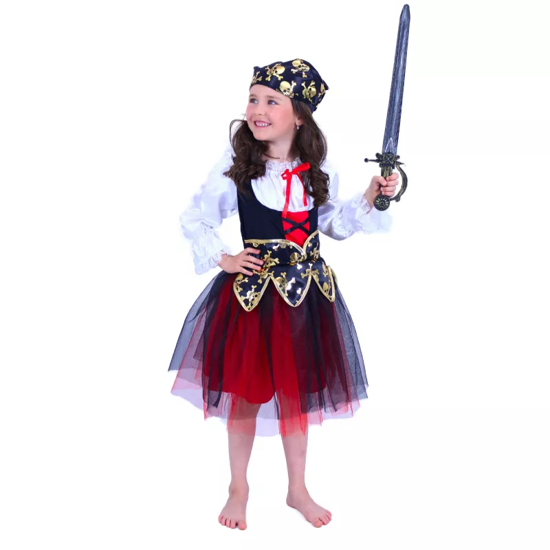 Dětský kostým pirátka s šátkem (M) e-obal RAPPA