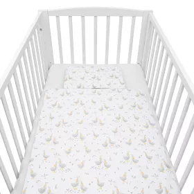 Bavlněný set do postýlky s výplní New Baby Husičky 90x120cm