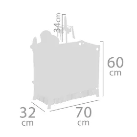 DeCuevas 53079 Skládací postýlka pro panenky s 5 funkčními doplňky KOALA 2024 RAPPA