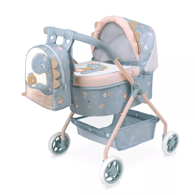 DeCuevas 86080 Můj první kočárek pro panenky s batůžkem COCO 2024 - 56 cm RAPPA