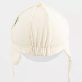Dětská bavlněná čepička s kšiltem New Baby Casually dressed cream Smetanová