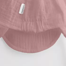 Dětská letní mušelínová čepička s kšiltem New Baby růžová