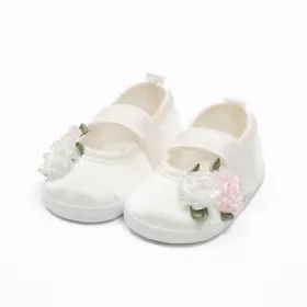 Kojenecké saténové capáčky New Baby Ivory Flowers 12-18 m Dle obrázku | 12-18 m
