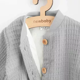 Kojenecký mušelínový kabátek New Baby Comfort clothes šedá Šedá