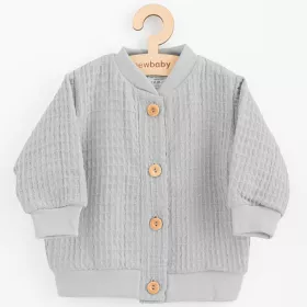 Kojenecký mušelínový kabátek New Baby Comfort clothes šedá Šedá