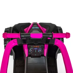 Dětské odrážedlo Baby Mix Mega Prime EVA s vodící tyčí červené