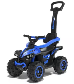 Dětské odrážedlo Baby Mix Mega Prime EVA s vodící tyčí modré