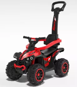 Dětské odrážedlo Baby Mix Mega Prime EVA s vodící tyčí žluté