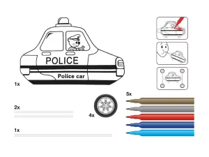 Kreativní set - Policie - nafukovací auto MFP