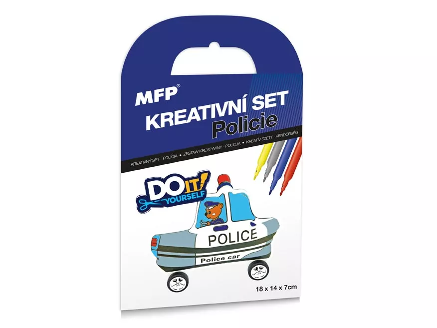 Kreativní set - Policie - nafukovací auto MFP