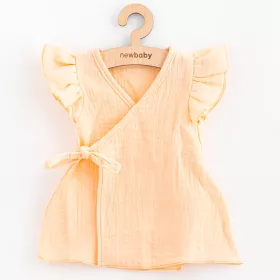 Letní kojenecké mušelínové šaty New Baby Leny peach Dle obrázku