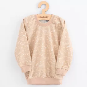 Dětské bavlněné pyžamko New Baby beige dino Béžová