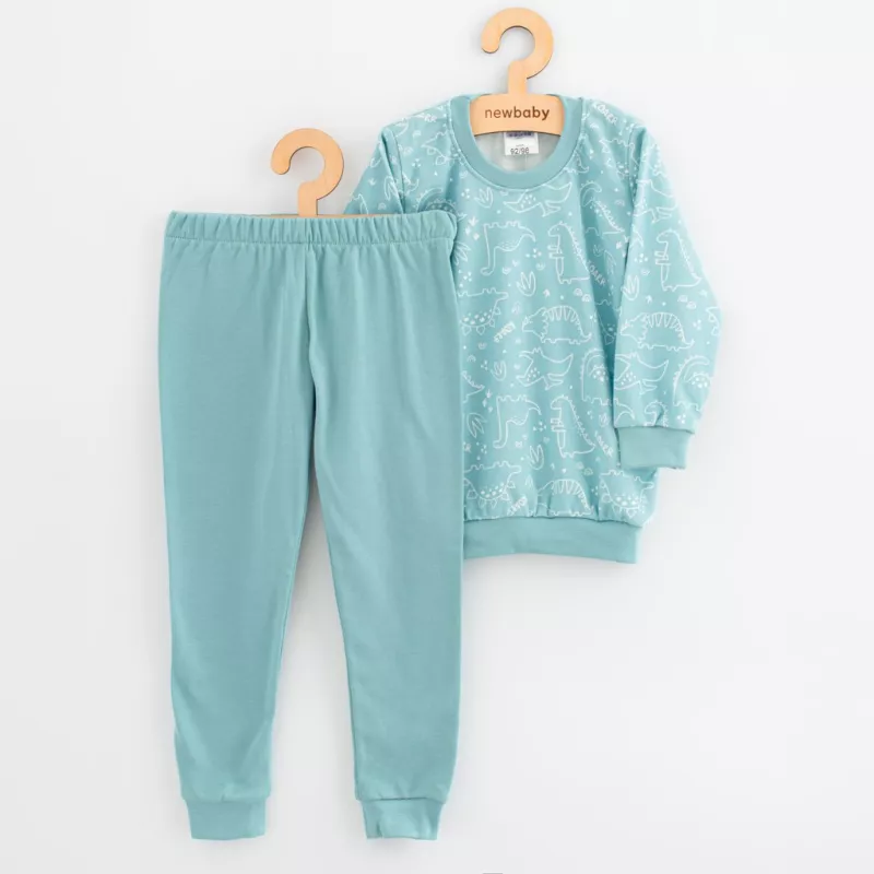 Dětské bavlněné pyžamko New Baby iceberg dino Zelená