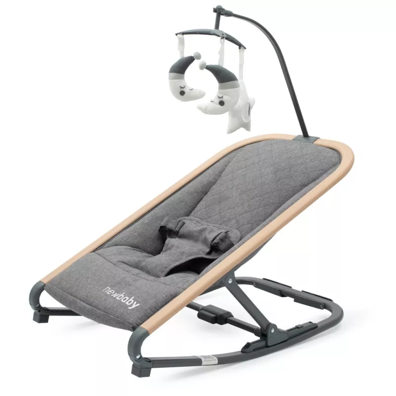 Dětské houpací lehátko Snuggle NewBaby šedé NEW BABY