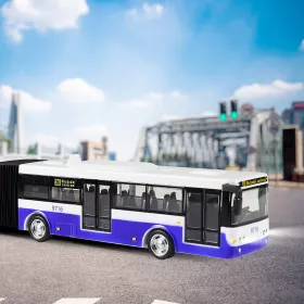 Kloubový autobus který hlásí zastávky česky 36 cm modrý RAPPA