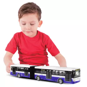 Kloubový autobus který hlásí zastávky česky 36 cm modrý RAPPA