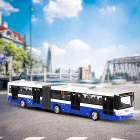 Kloubový autobus který hlásí zastávky česky 36 cm modrý RAPPA