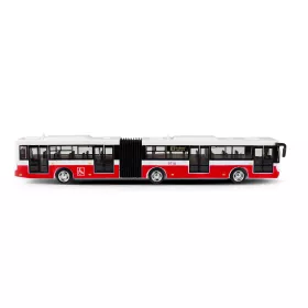 Kloubový autobus který hlásí zastávky česky 36 cm červený RAPPA