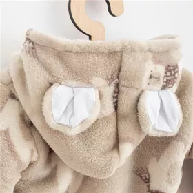Kojenecká Wellsoft zimní mikinka s kapucí New Baby Polar Bear Hnědá