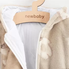 Kojenecká Wellsoft zimní mikinka s kapucí New Baby Polar Bear Hnědá