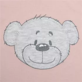 Kojenecké bavlněné body s krátkým rukávem New Baby BrumBrum old pink grey Růžová