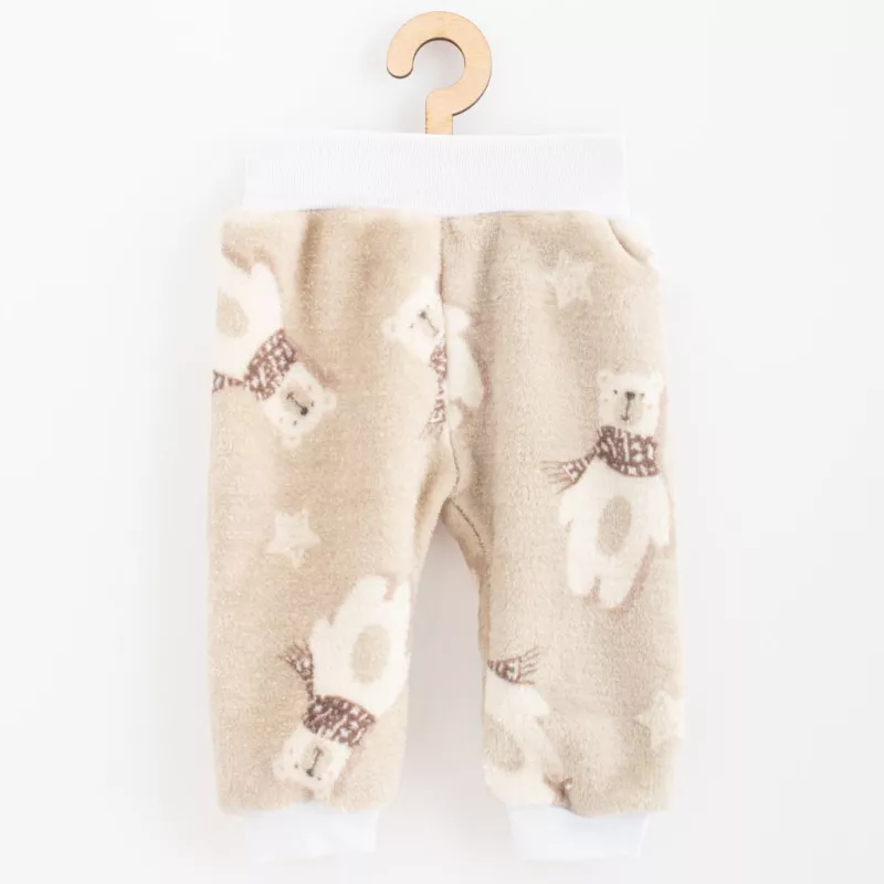 Kojenecké Wellsoft zimní tepláčky New Baby Polar Bear Hnědá