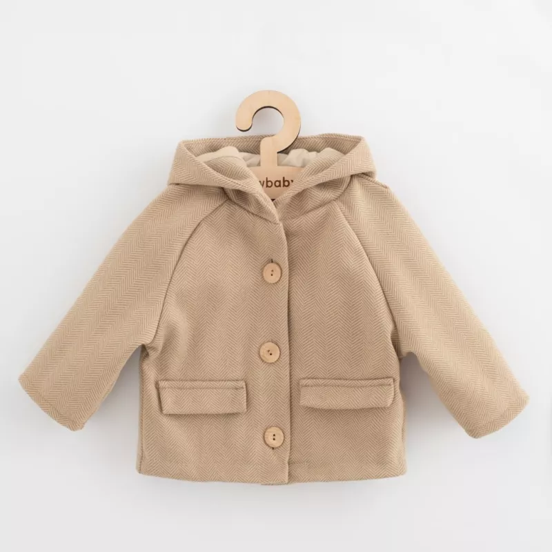 Podzimní dětský kabátek s kapucí New Baby UNI Béžová