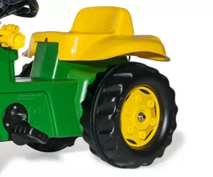 Šlapací traktor s nakladačem a vlečkou Rolly Kid John Deere zelený MILLY MALLY