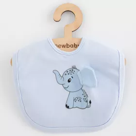 Dětský bavlněný bryndák New Baby Happy Elephant blue
