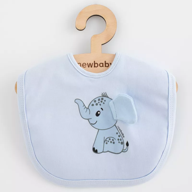 Dětský bavlněný bryndák New Baby Happy Elephant blue