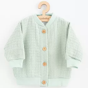 Kojenecký mušelínový kabátek New Baby Comfort clothes šalvějová Zelená