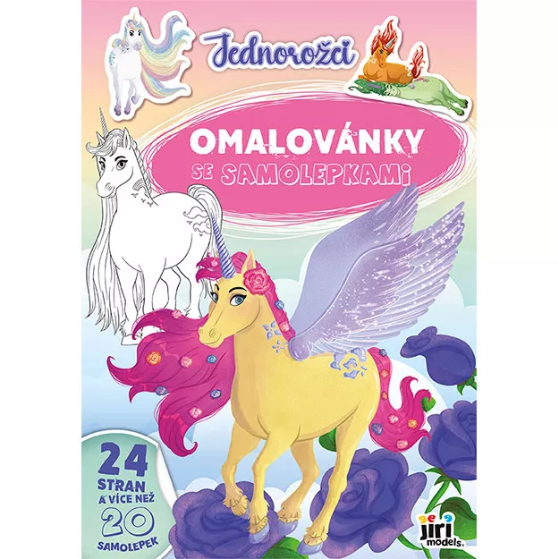 Omalovánka A4 se samolepkami Jednorožci Jiri Models
