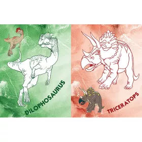 Omalovánka s nažehlovacími obrázky Dinosauři Jiri Models