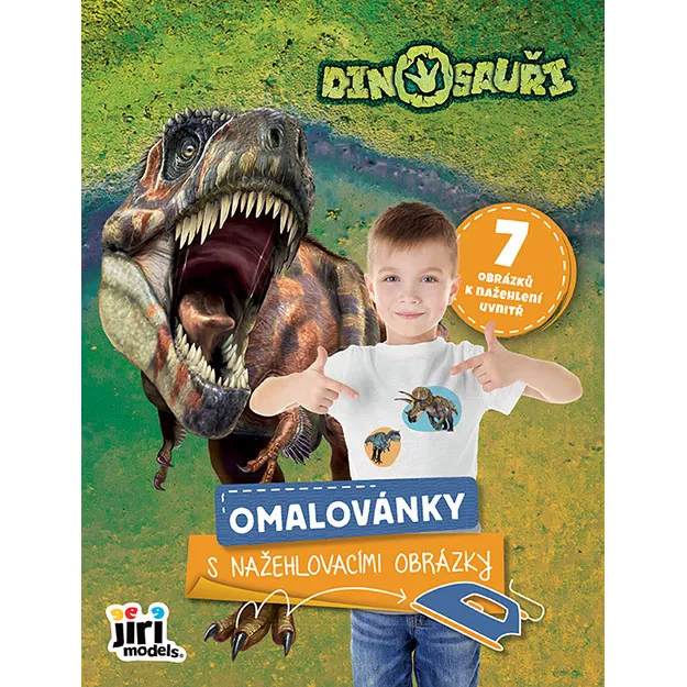 Omalovánka s nažehlovacími obrázky Dinosauři Jiri Models