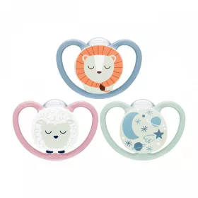 Šidítko NUK Happy Nights 6-18m 2ks/BOX kluk Modrá