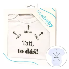 Body s potiskem New Baby Tati, to dáš! - dárkové balení Bílá