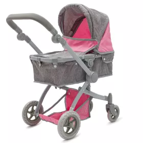 Kočárek pro panenky 2v1 Baby Mix Sophie pink-grey