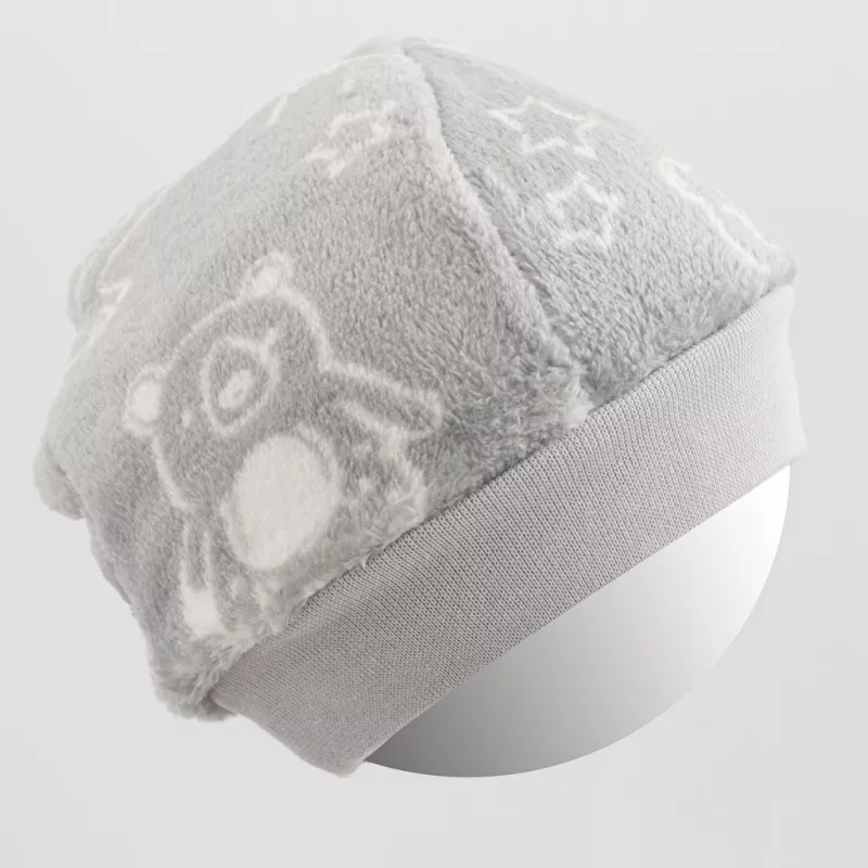 Kojenecká Wellsoft zimní čepička New Baby Winter times Šedá