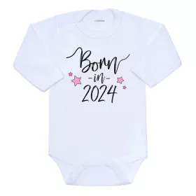 Body s potiskem New Baby Born in 2024 růžové Bílá