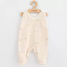 Kojenecké bavlněné dupačky New Baby Husičky Béžová | 74 (6-9m), 80 (9-12m)
