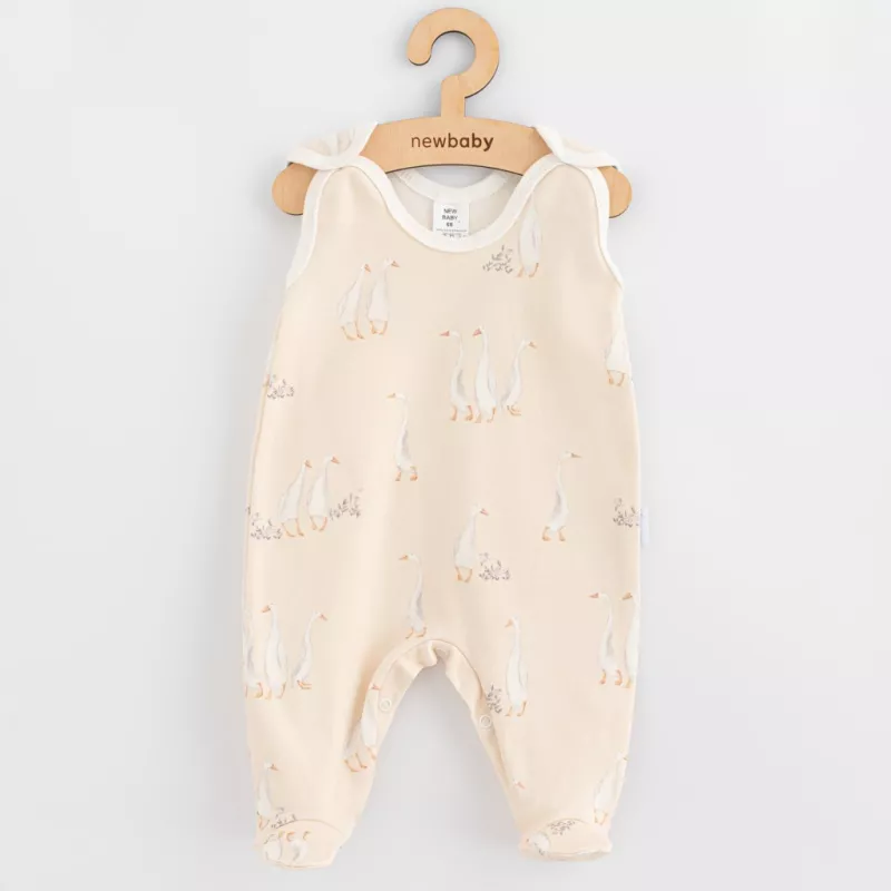 Kojenecké bavlněné dupačky New Baby Husičky Béžová