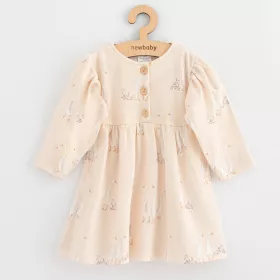 Kojenecké bavlněné šaty New Baby Husičky Béžová | 62 (3-6m), 68 (4-6m), 80 (9-12m), 92 (18-24m)