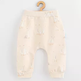 Kojenecké bavlněné tepláčky New Baby Husičky Béžová | 68 (4-6m), 74 (6-9m), 80 (9-12m), 86 (12-18m), 92 (18-24m)