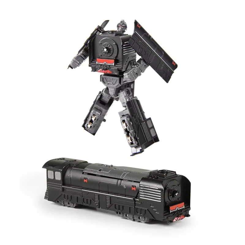Kovový robot rozložitelný lokomotiva černá RAPPA