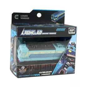 Kovový robot rozložitelný lokomotiva modrá RAPPA