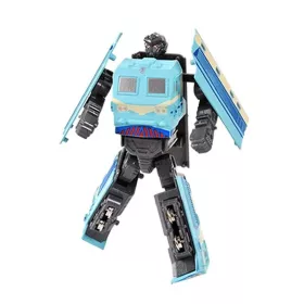 Kovový robot rozložitelný lokomotiva modrá RAPPA
