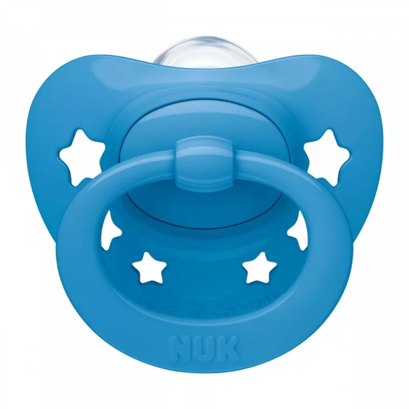 Šidítko NUK Signature 6-18 m blue star Modrá
